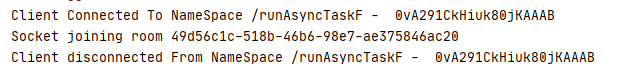 Console output