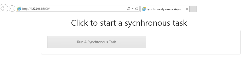 Home page of Flask app