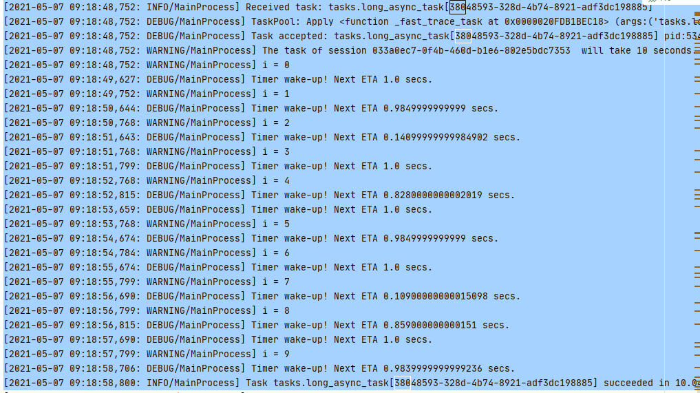 Task Life Cycle in Celery Logs