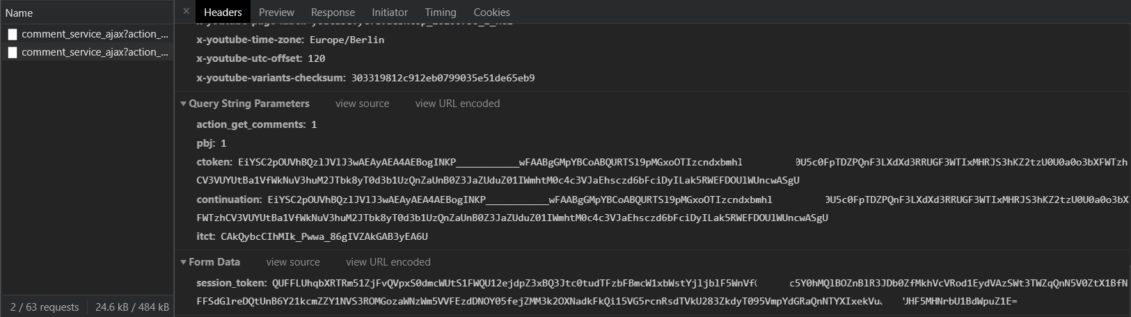 2nd comment request details