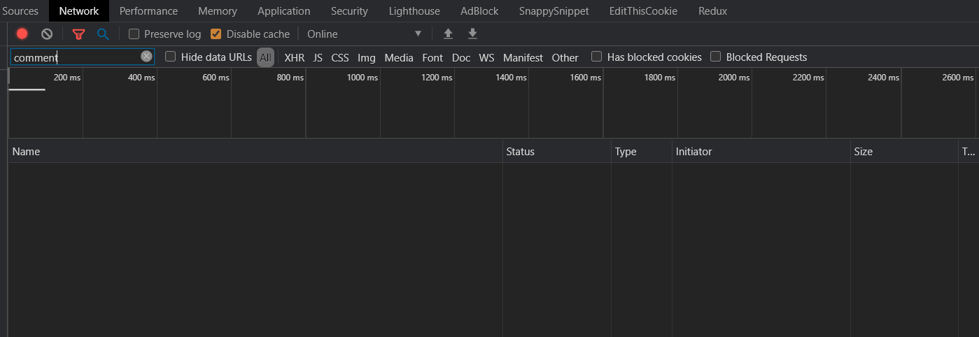 Monitoring Network traffic in the browser