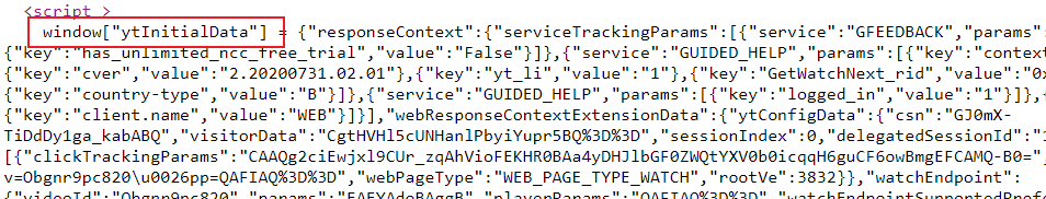 YouTube Initial Data