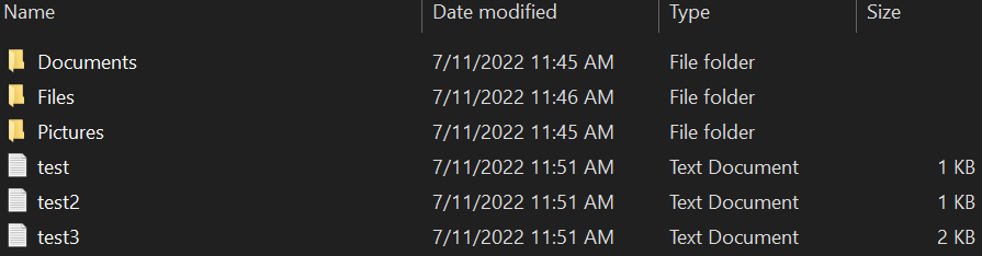 An example folder