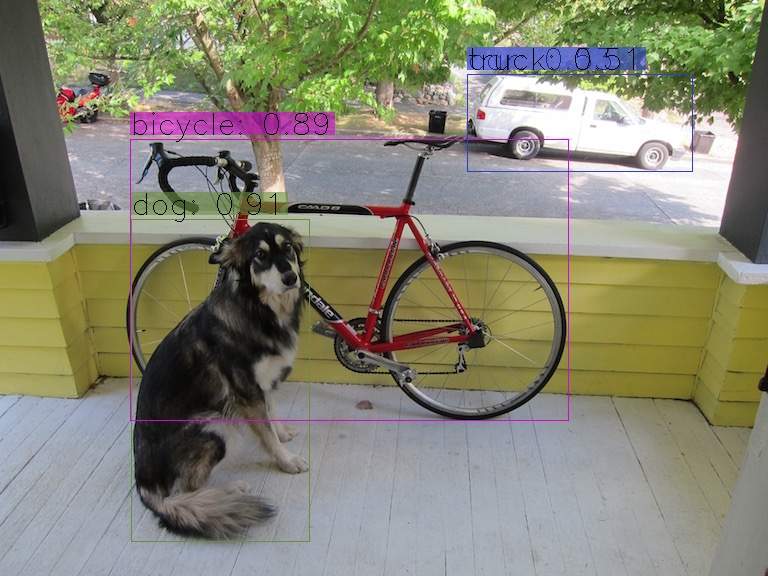 Objects detected in the image