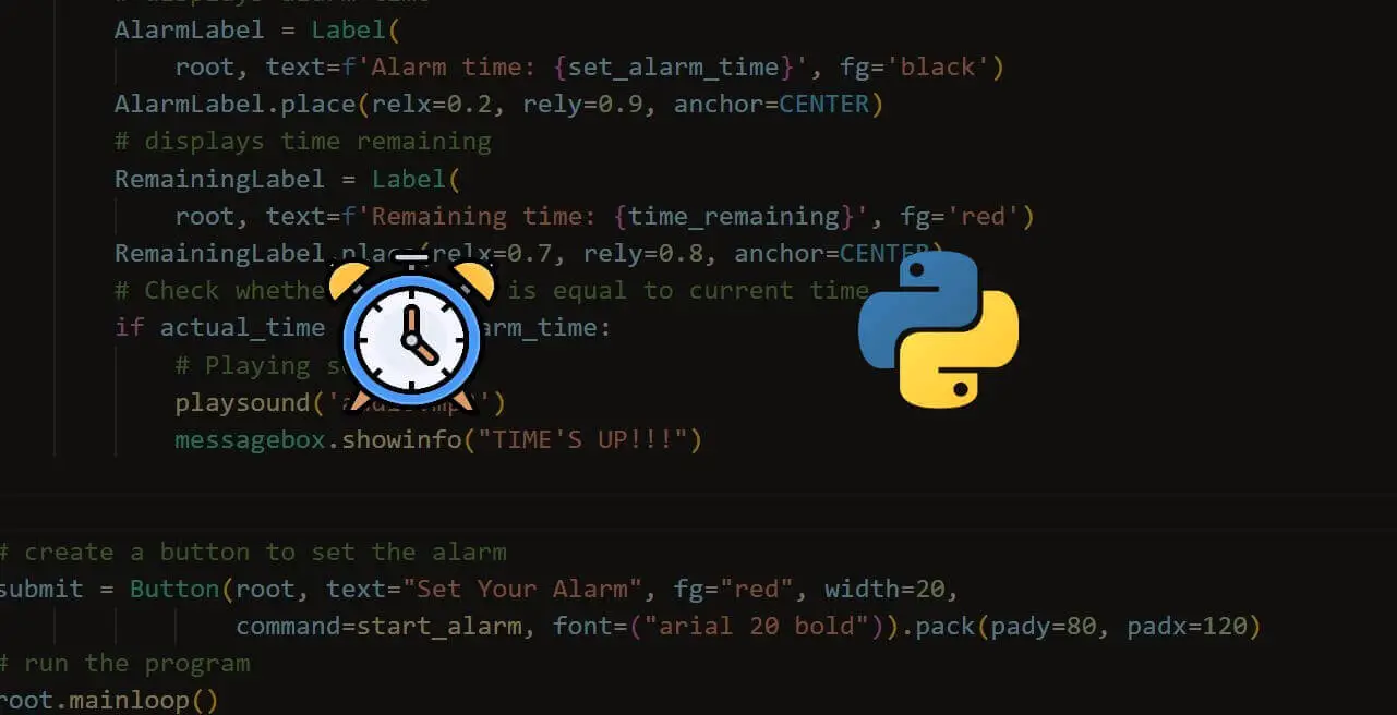 How to Create an Alarm Clock App using Tkinter in Python