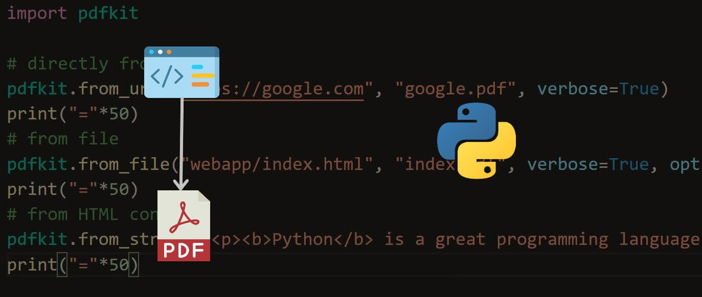 How To Convert HTML To PDF In Python Python Code