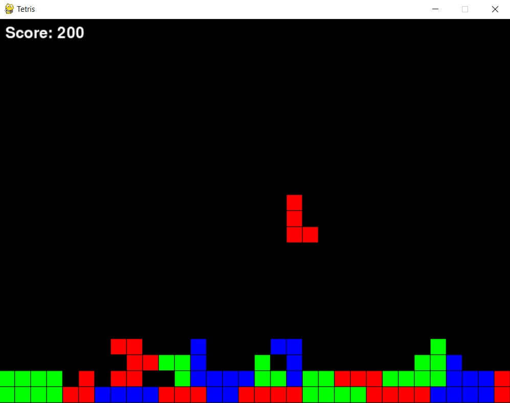 Simple Tetris game with Pygame