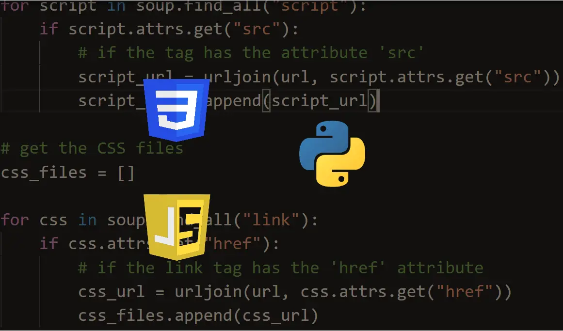 How to Extract Script and CSS Files from Web Pages in Python
