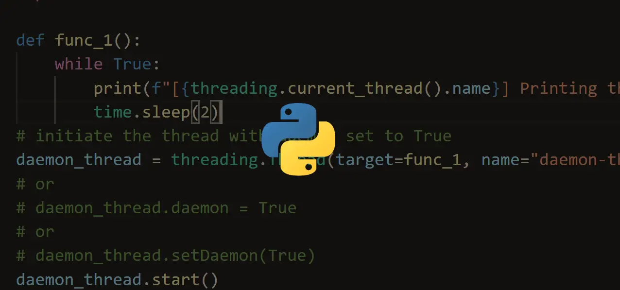 Daemon Threads in Python