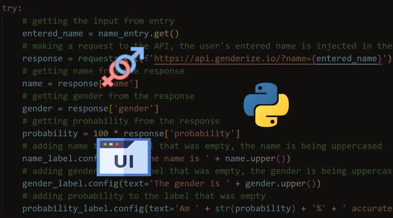 How to Detect Gender by Name using Tkinter in Python