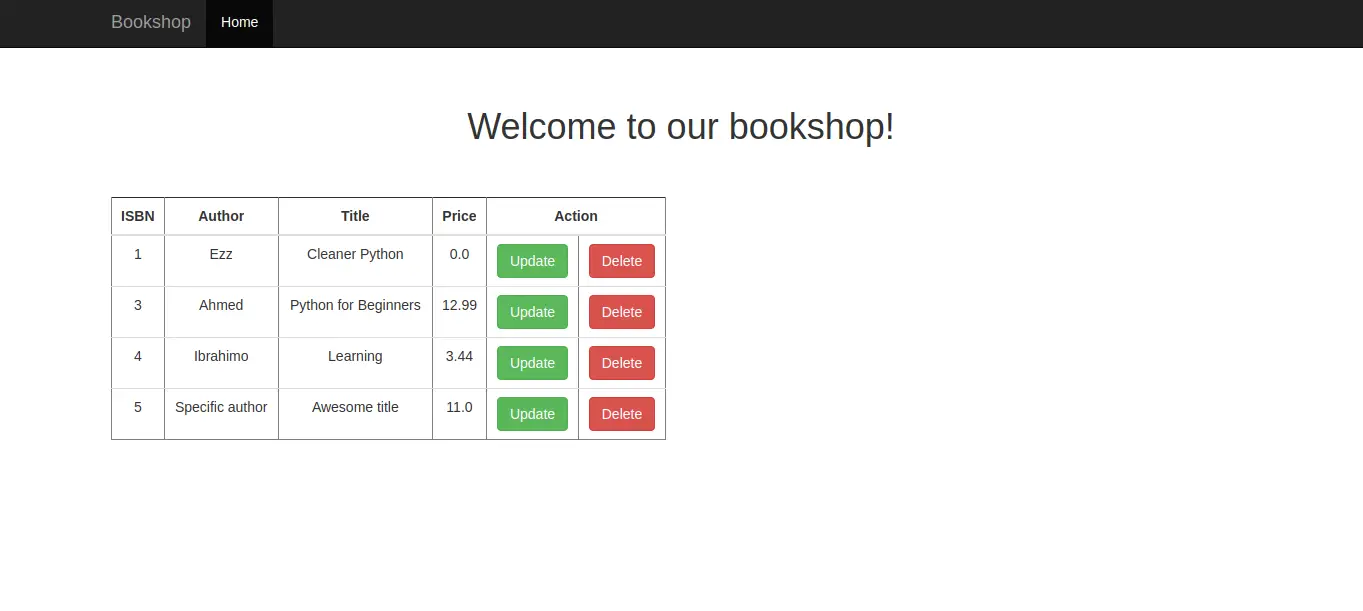 bookshop app