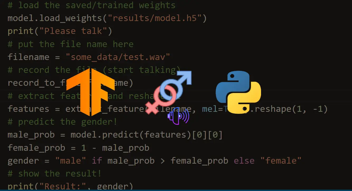 How to Perform Voice Gender Recognition using TensorFlow in Python
