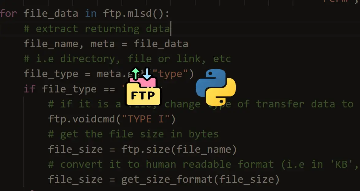 How to List all Files and Directories in FTP Server using Python