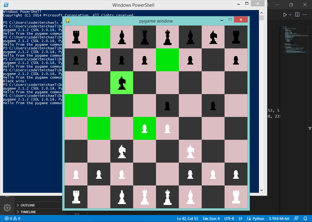 Draw Chess Board in Python Using Turtle