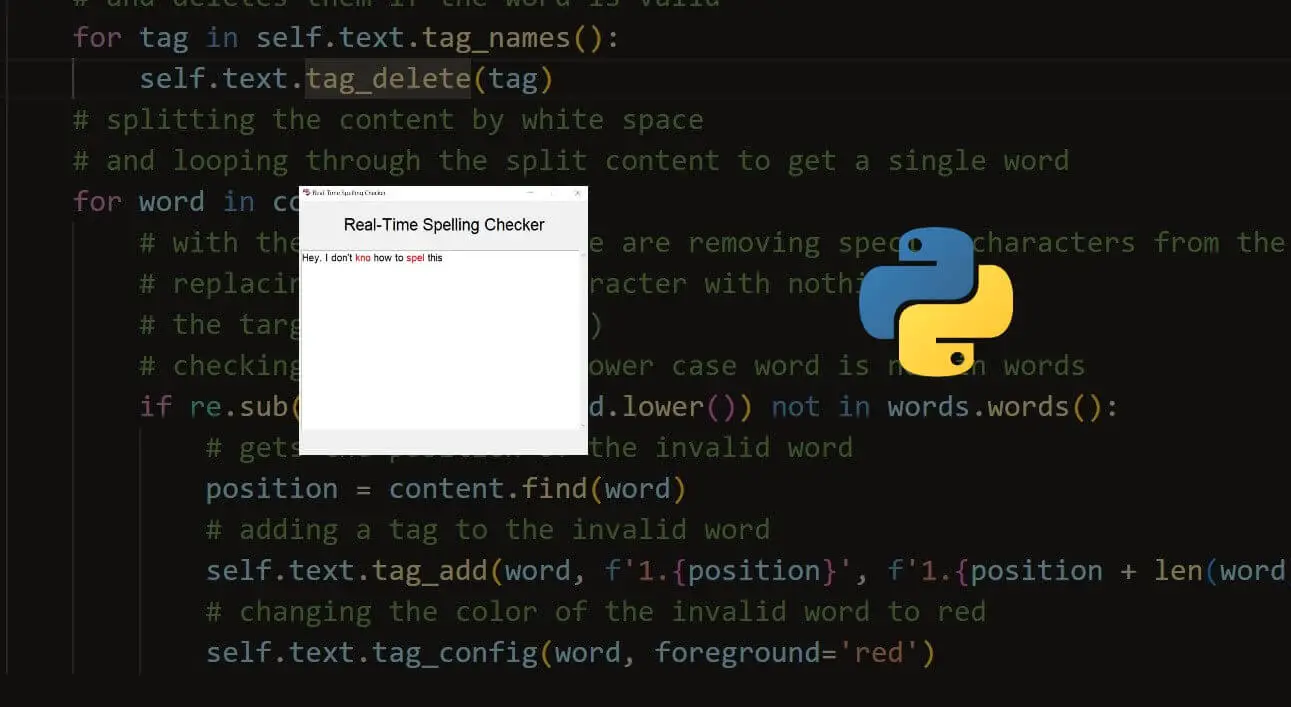 How to Make a Real-Time GUI Spelling Checker in Python