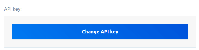 Change API key in Cuttly