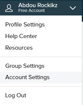 Go to Account Settings in Bitly