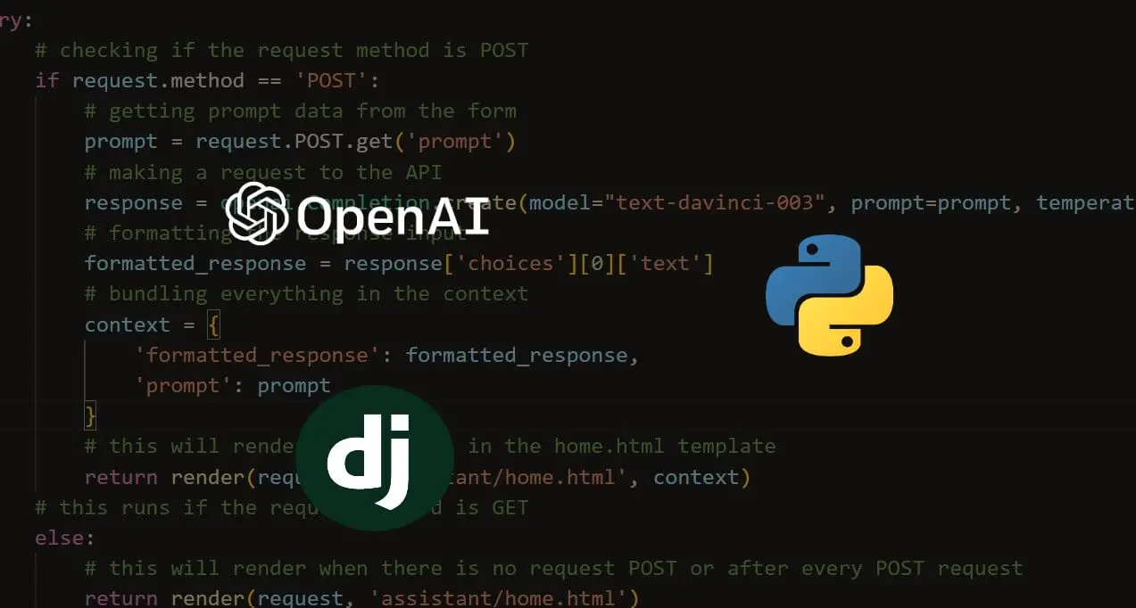 How to Build a Web Assistant Using Django and OpenAI GPT-3.5 API in Python